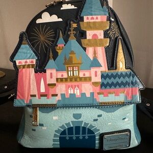 RARE Loungefly Disney Parks Sleeping Beauty Castle Mini Backpack 2019